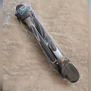 Stainless Steel Kitchen Tongs with Grey Grip Mitten Shape Set/2